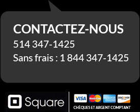 Contactez-nous. 	Plusieurs modes de paiement disponible par SQUARE 